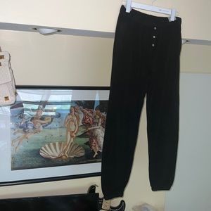 Donni. Terry black pants in medium